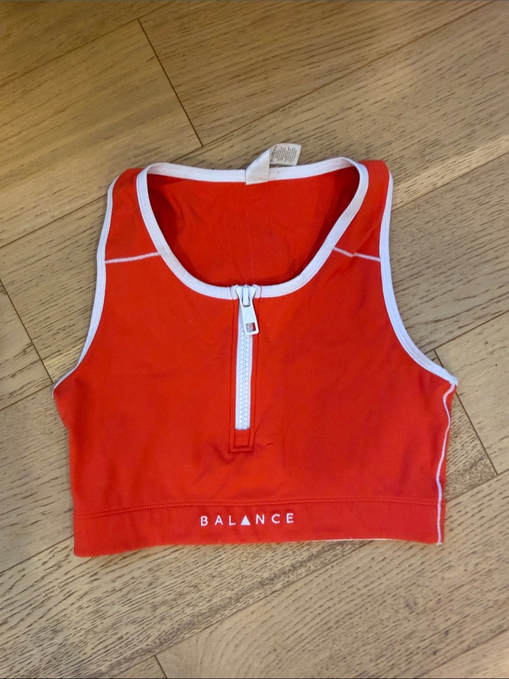 Balance Athletica/Vitality orange crop bra